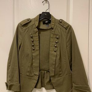 H&M Olive Green Military Blazer